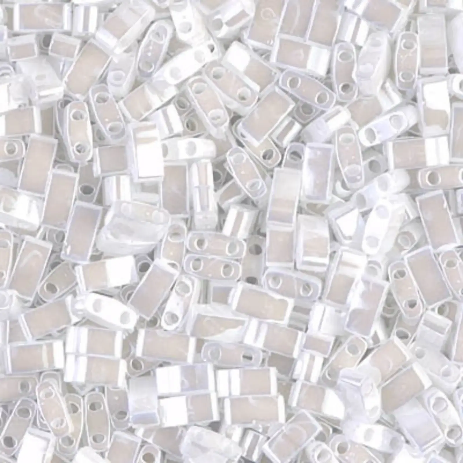 Miyuki Half Tila Beads, HTL-420, White Pearl 5g