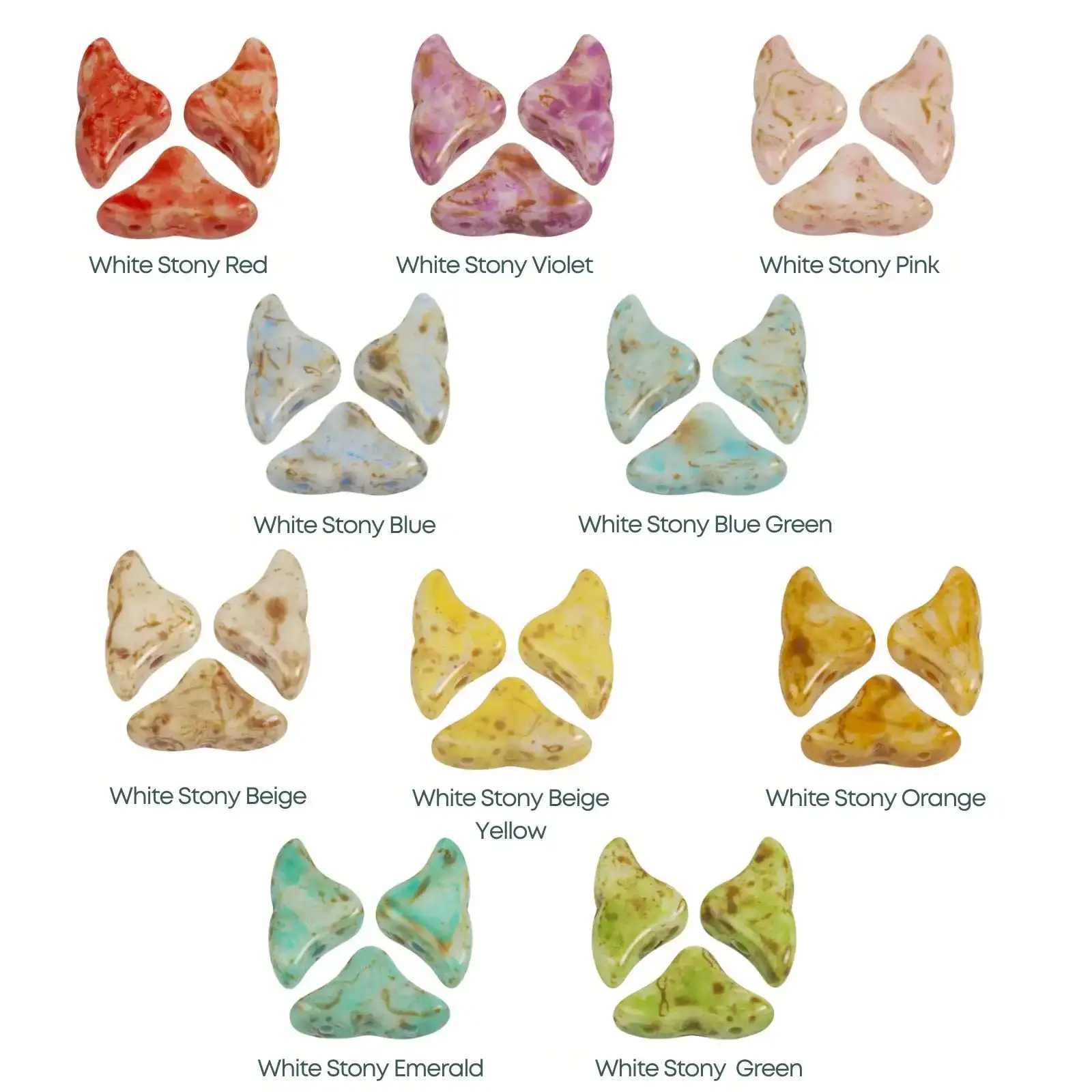 Helios Beads par Puca, White Stony, 5g & 20g