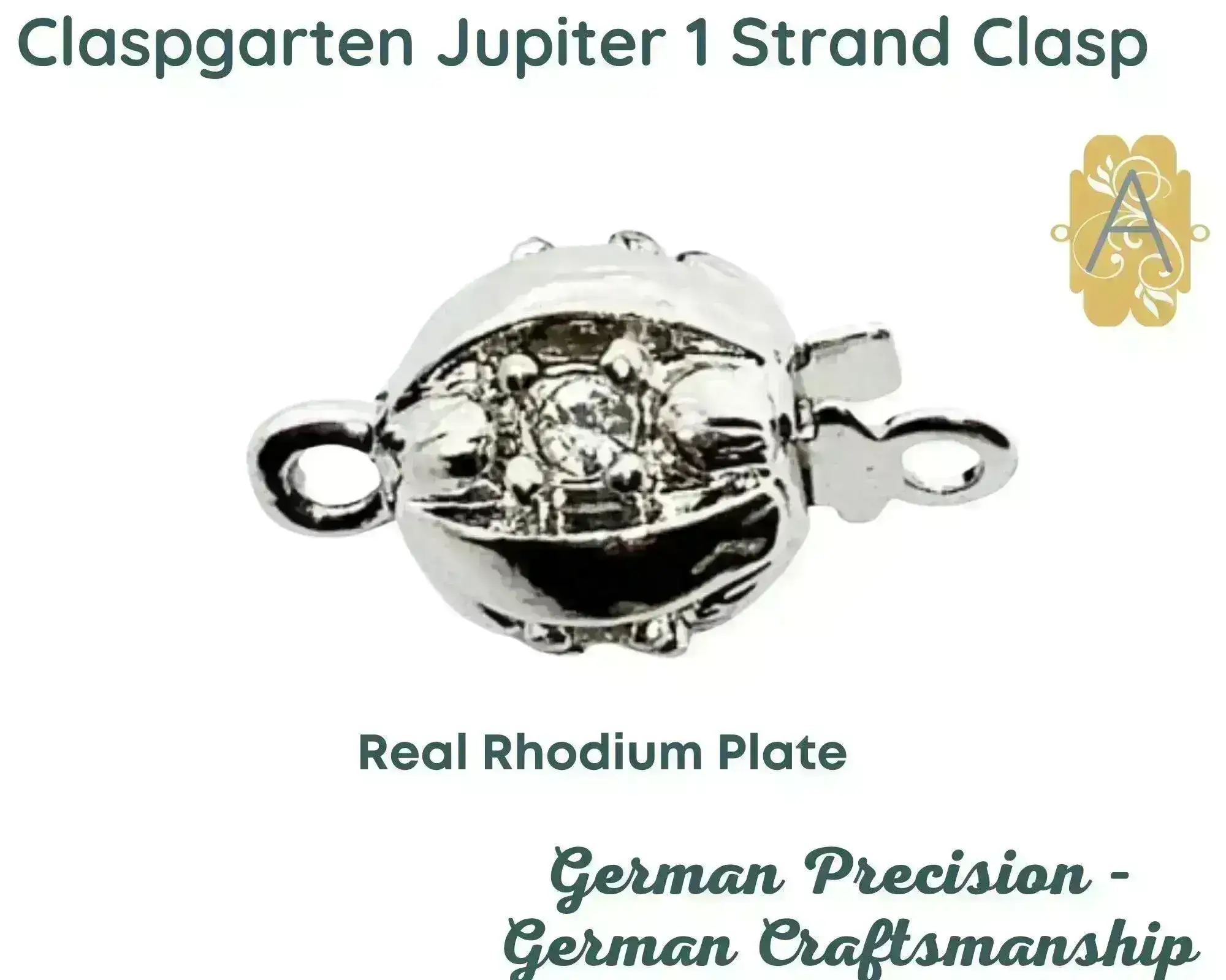 Claspgarten Jupiter, 1-Strand Box Clasp, 2 Finishes - Image 2
