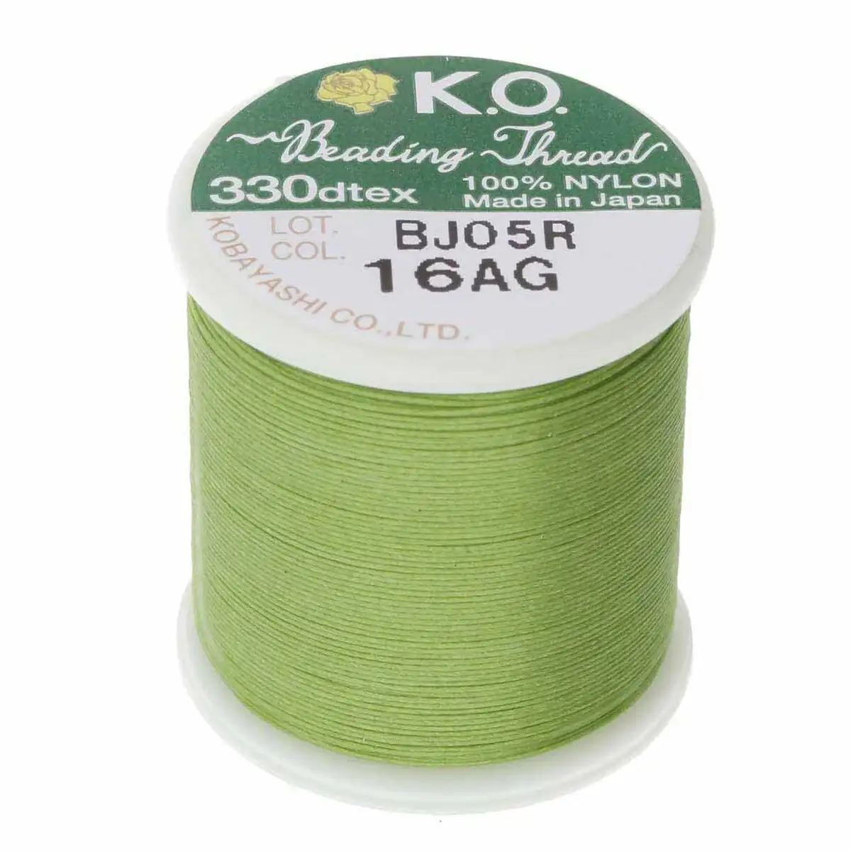 KO Beading Thread, 55 Yards, Apple Green