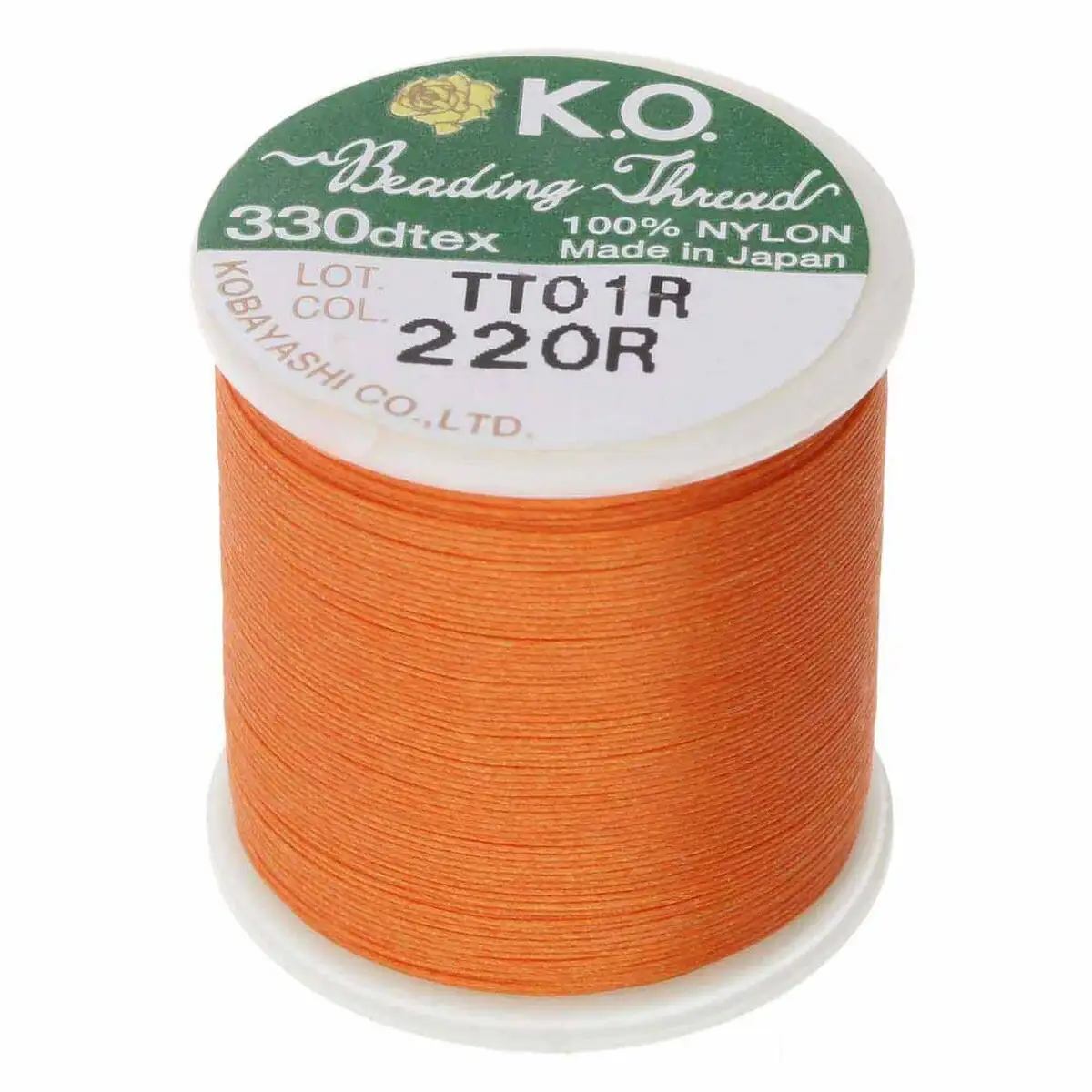 KO Beading Thread, 55 Yards, Orange