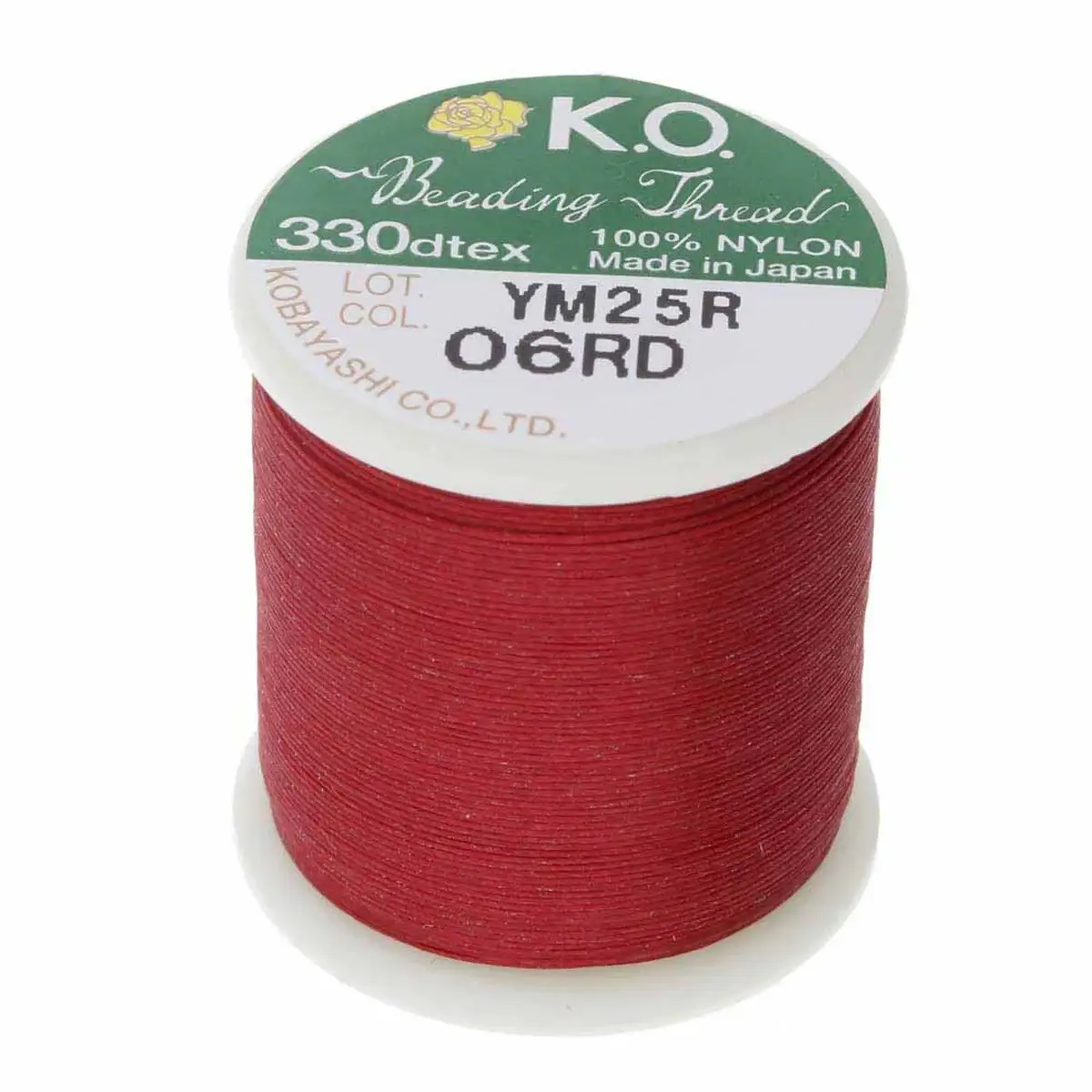 KO Beading Thread, 55 Yards, Rich Red