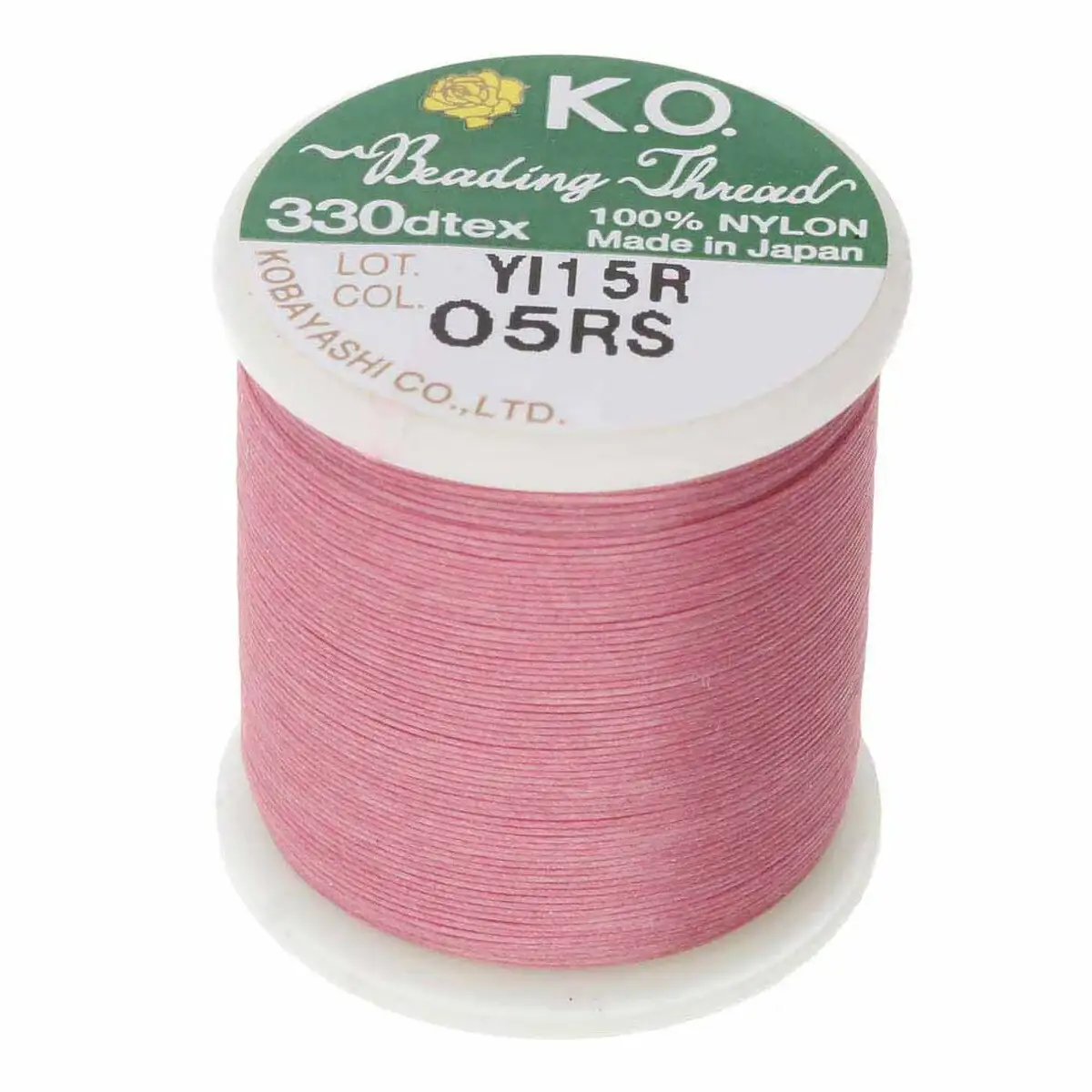 KO Beading Thread, 55 Yards, Rose