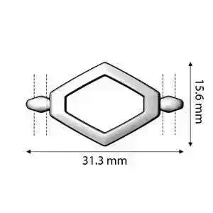 Cymbal Kotroni Superduo Bead Connector, 1 pc. - Image 2