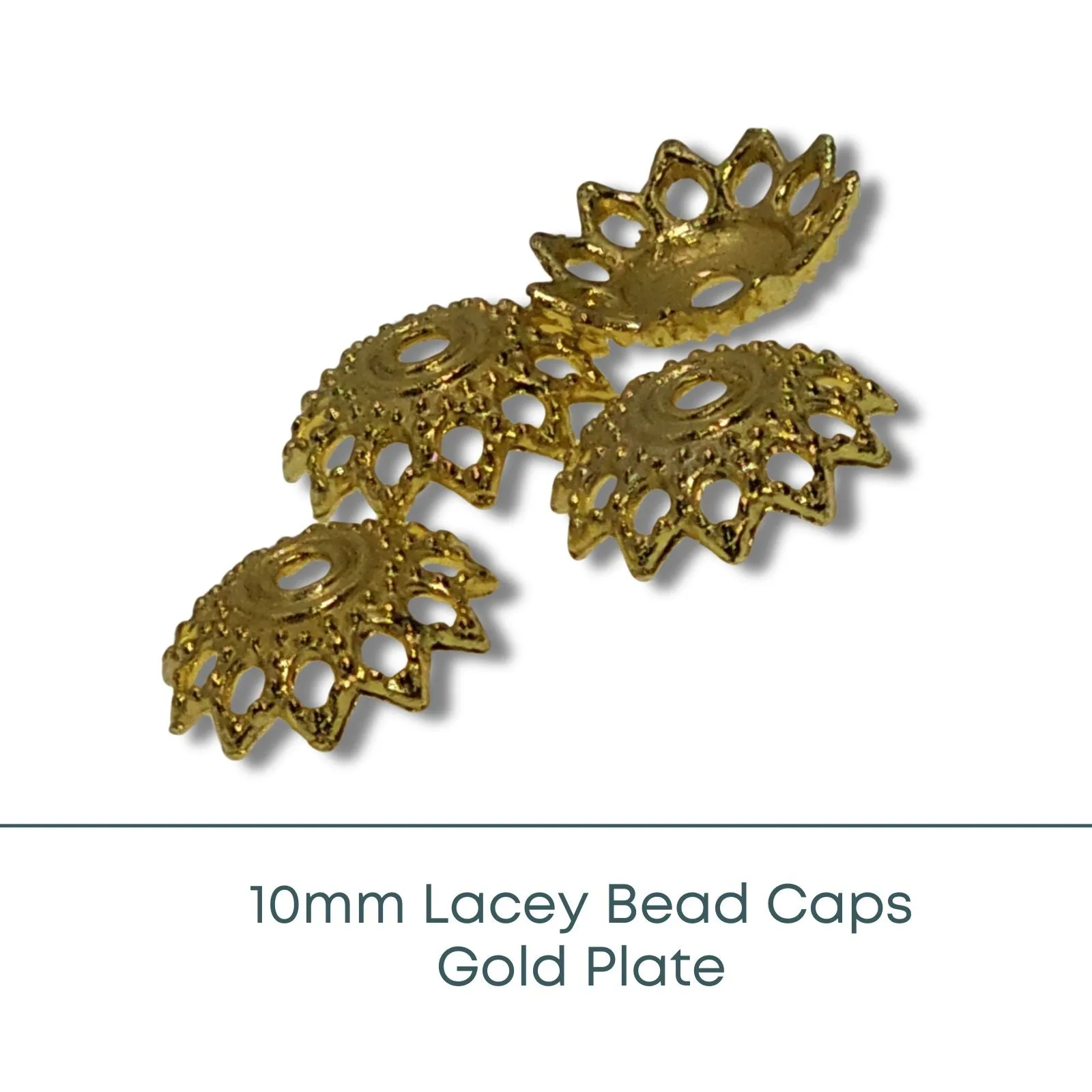 Tierracast, Lacey Bead Caps, 10mm