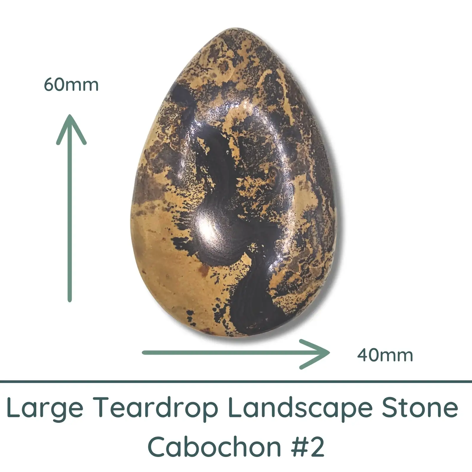 Large Landscape Stone Teardrop Cabochon - Image 2
