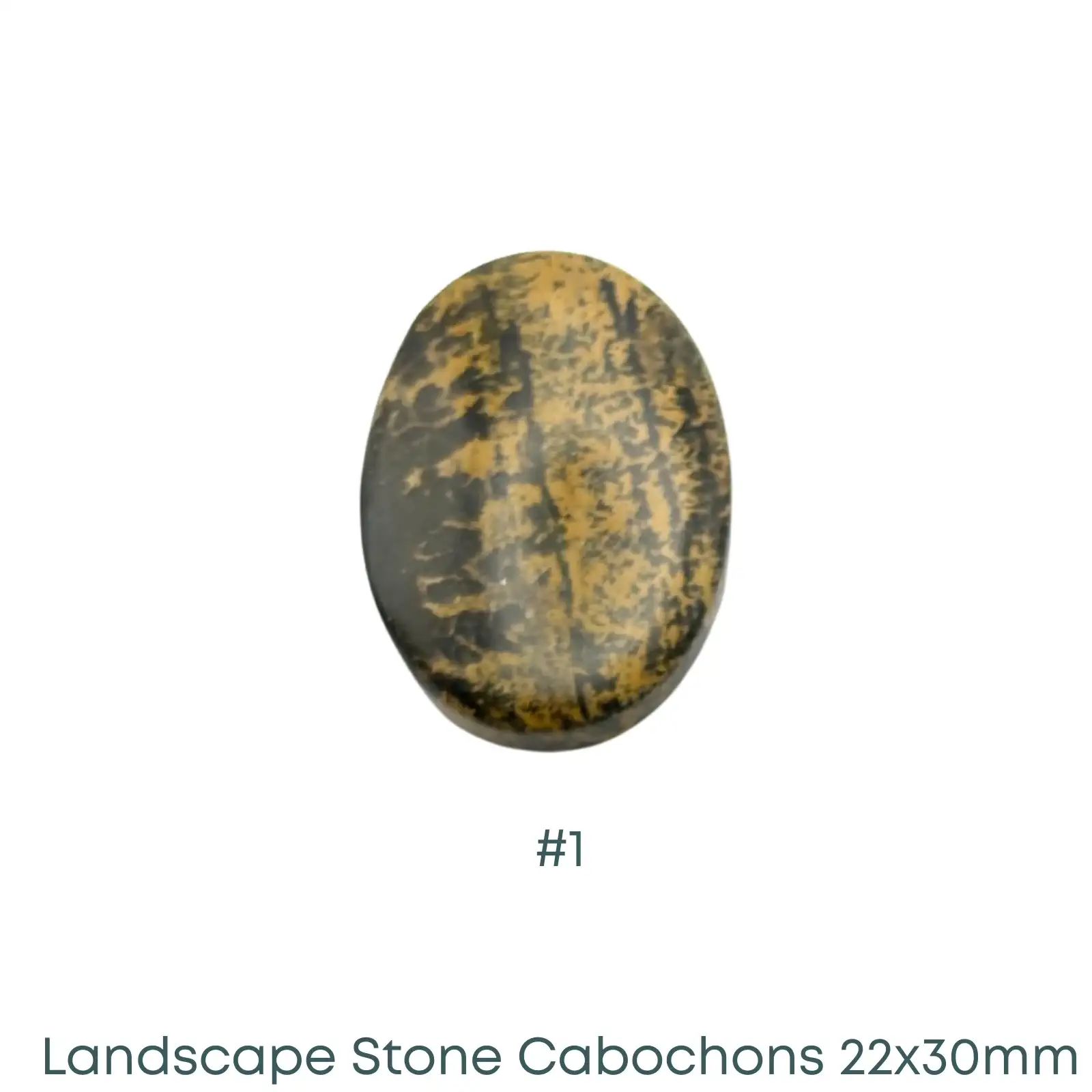 Landscape Stone Oval Cabochons, Dark Hue, 22x30mm - Image 3