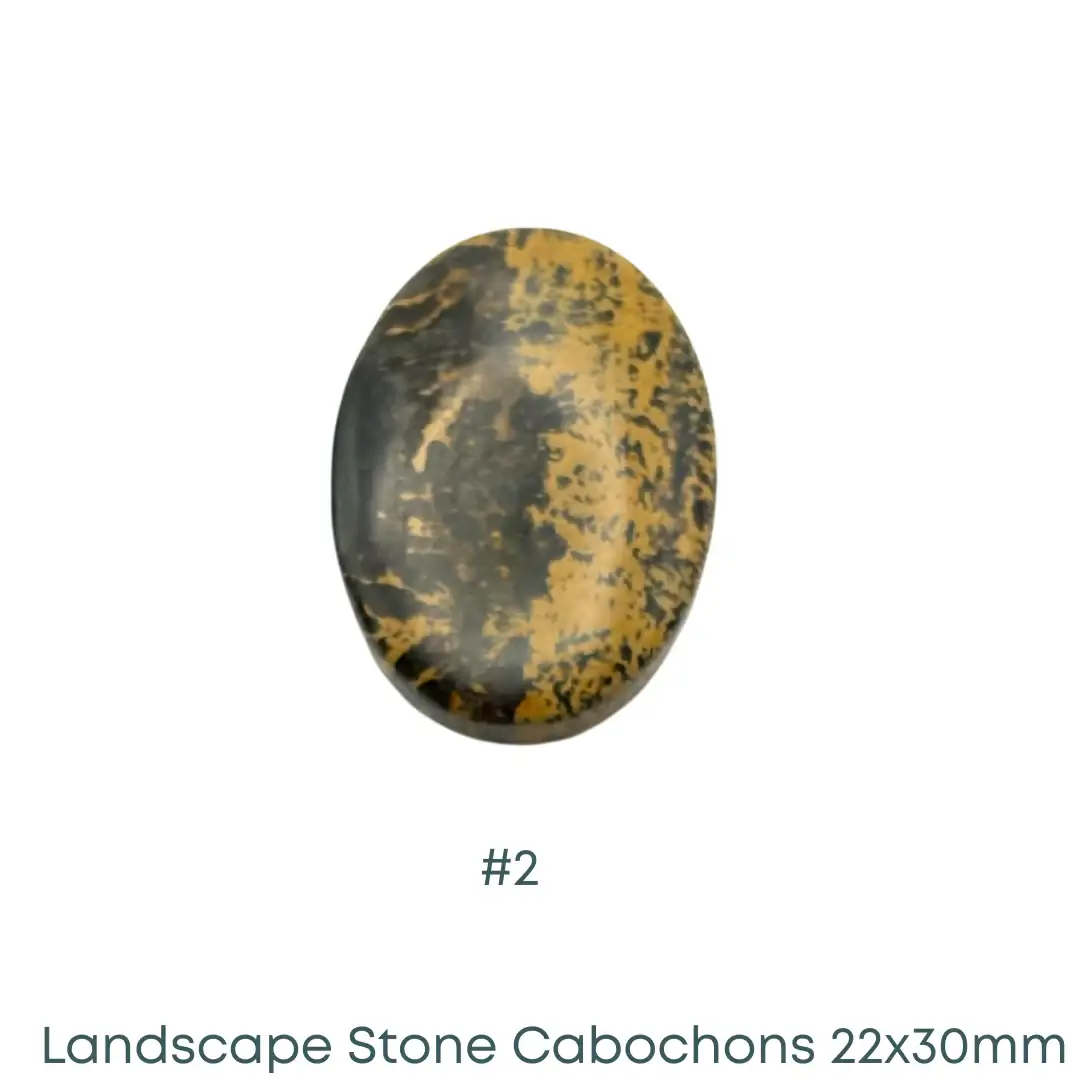 Landscape Stone Oval Cabochons, Dark Hue, 22x30mm - Image 4