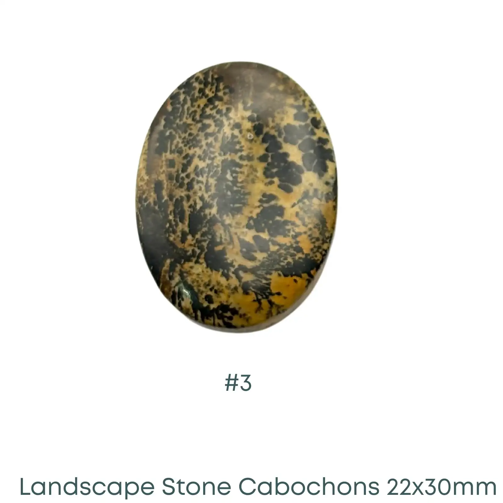 Landscape Stone Oval Cabochons, Dark Hue, 22x30mm - Image 5