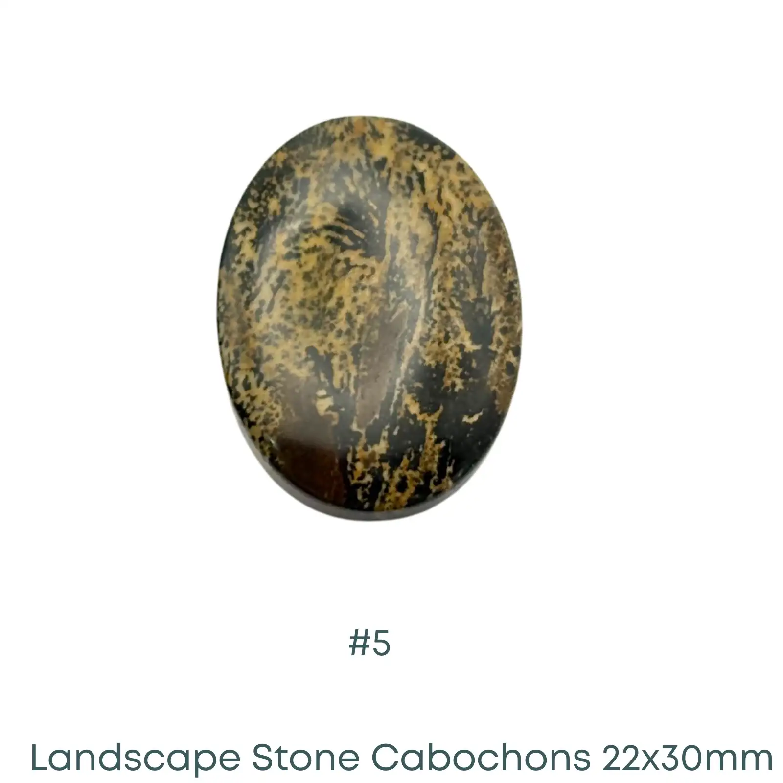 Landscape Stone Oval Cabochons, Dark Hue, 22x30mm - Image 7