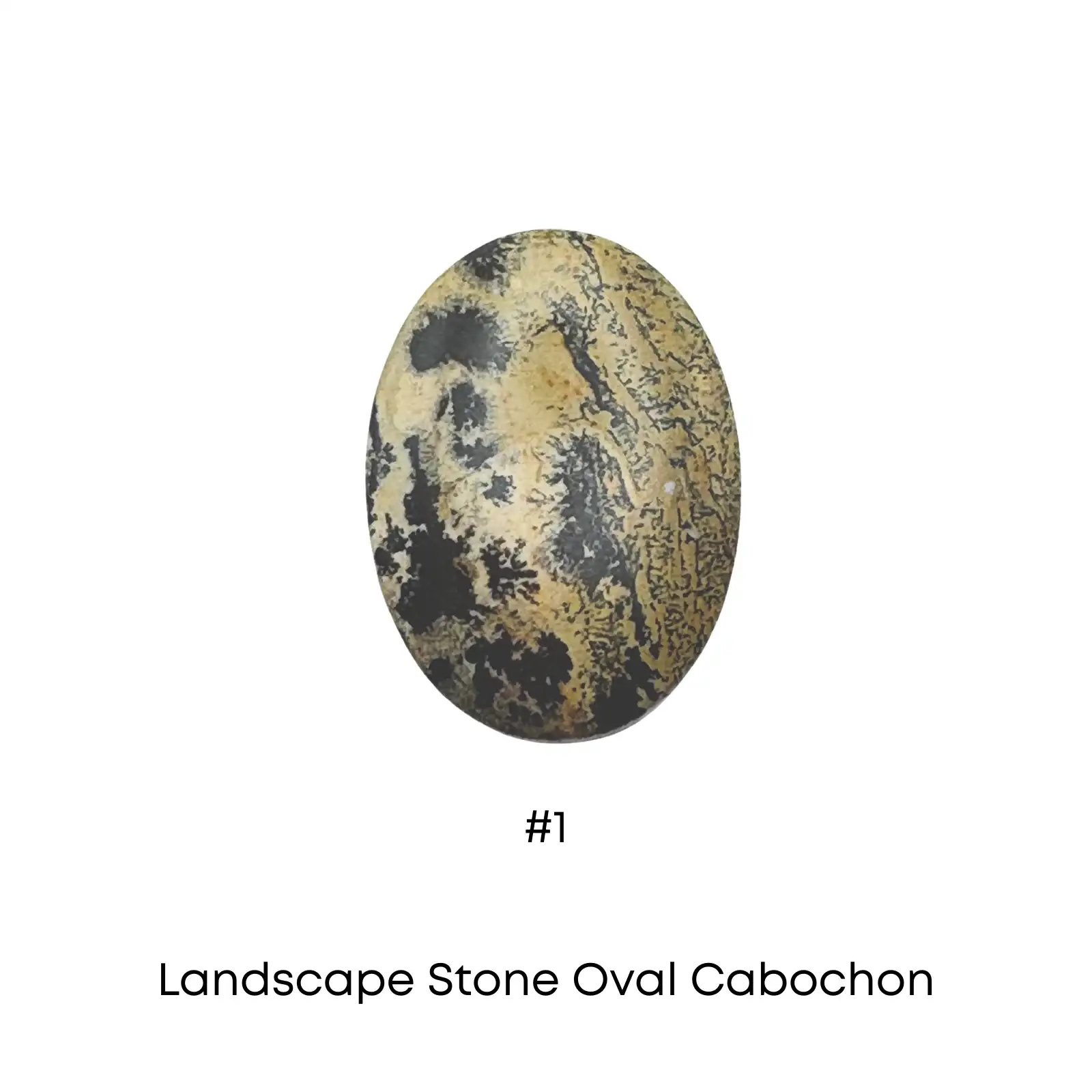 Landscape Stone Oval Cabochons, Dramatic Hue, 22x30mm - Image 2