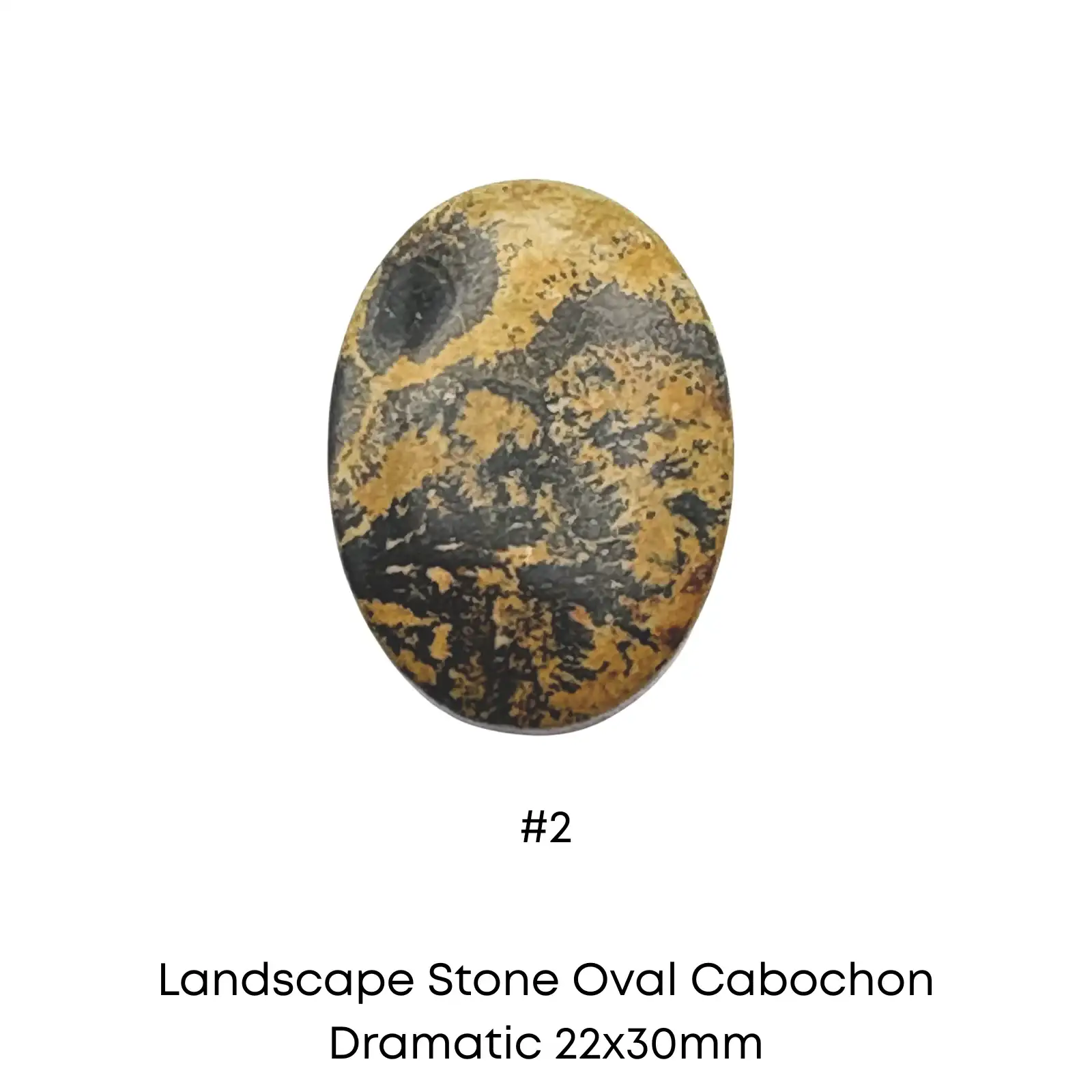 Landscape Stone Oval Cabochons, Dramatic Hue, 22x30mm - Image 3