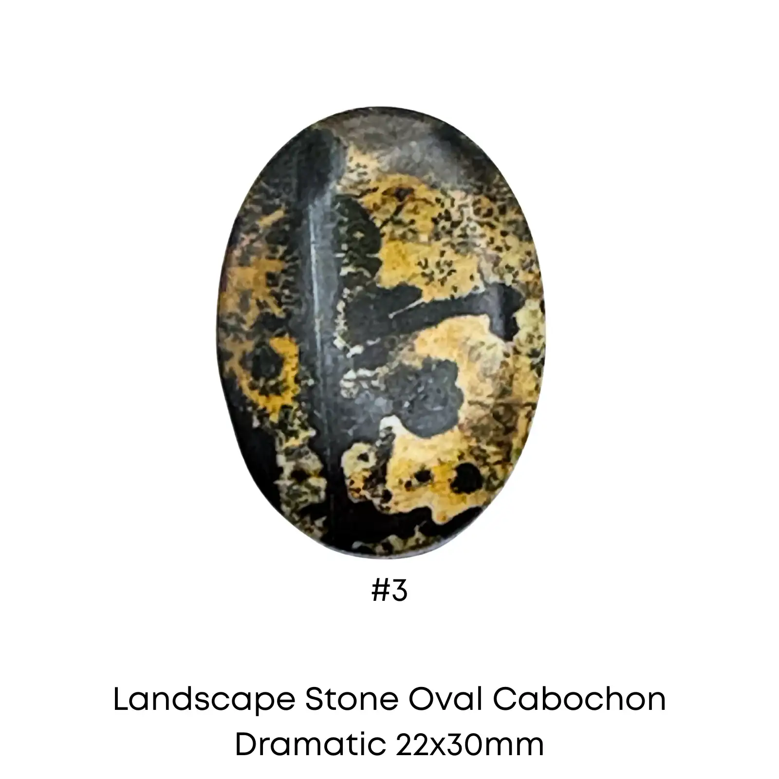 Landscape Stone Oval Cabochons, Dramatic Hue, 22x30mm - Image 4