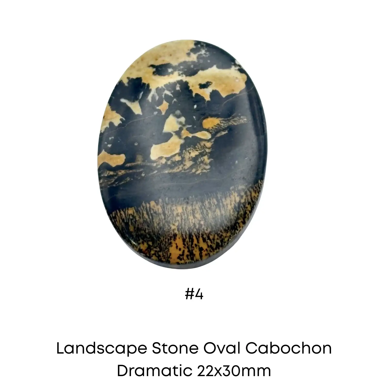 Landscape Stone Oval Cabochons, Dramatic Hue, 22x30mm - Image 5