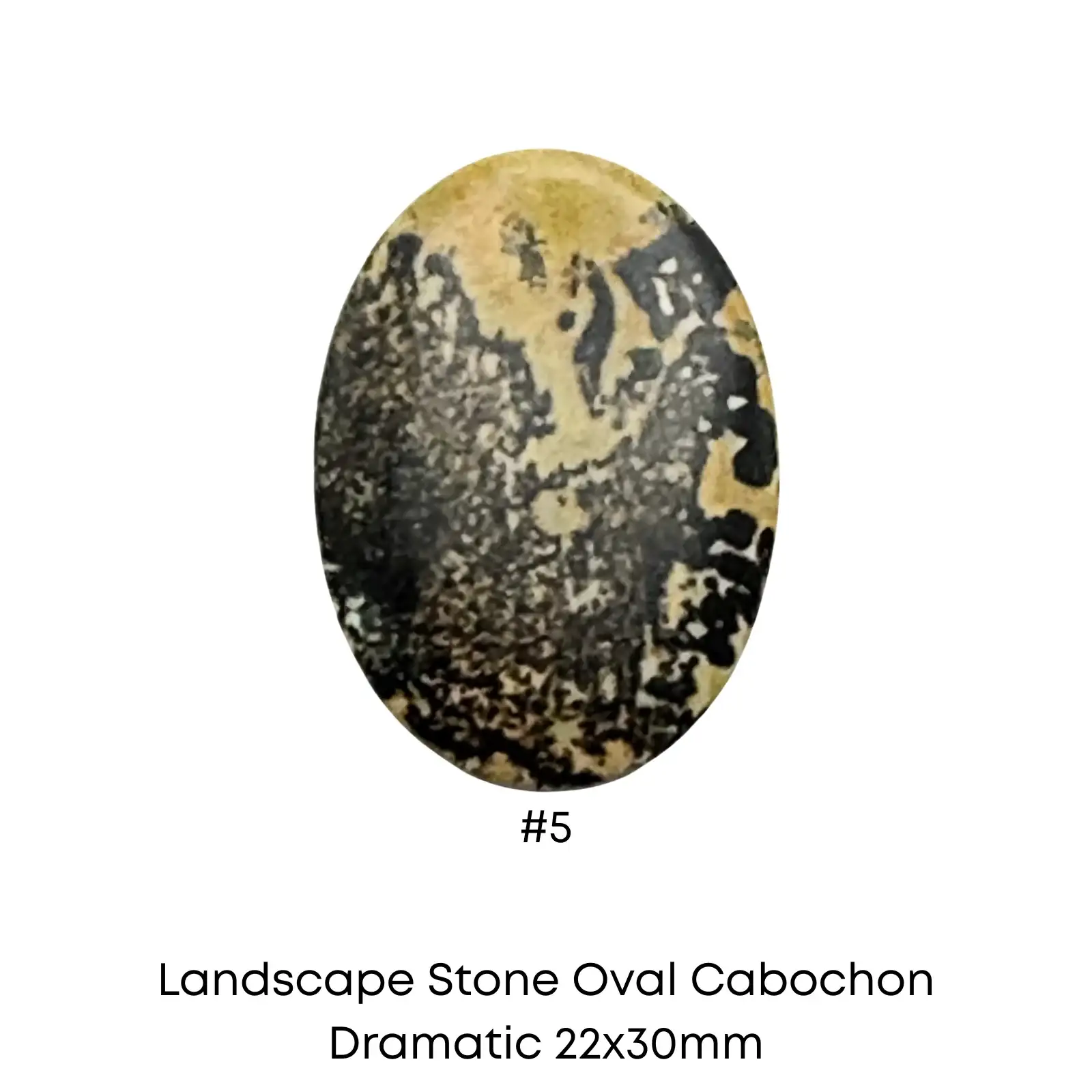 Landscape Stone Oval Cabochons, Dramatic Hue, 22x30mm - Image 6