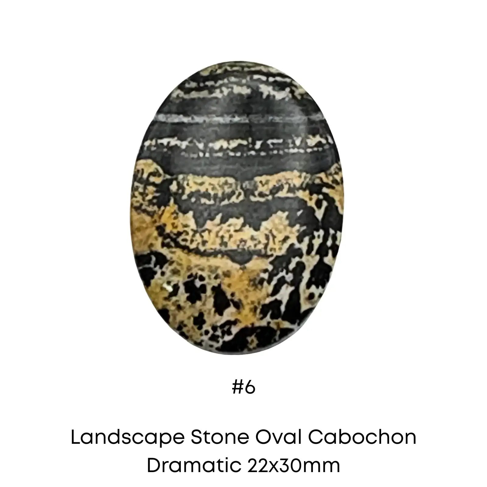 Landscape Stone Oval Cabochons, Dramatic Hue, 22x30mm - Image 7
