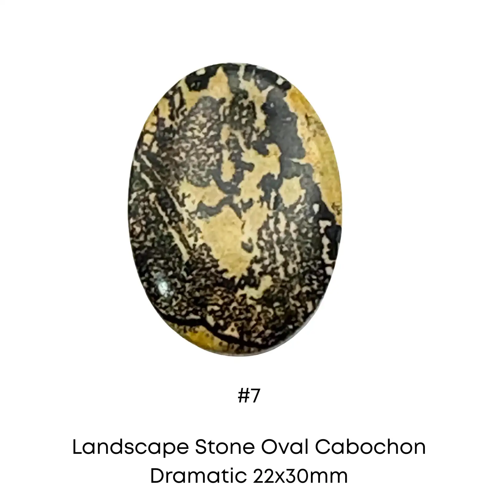 Landscape Stone Oval Cabochons, Dramatic Hue, 22x30mm - Image 8