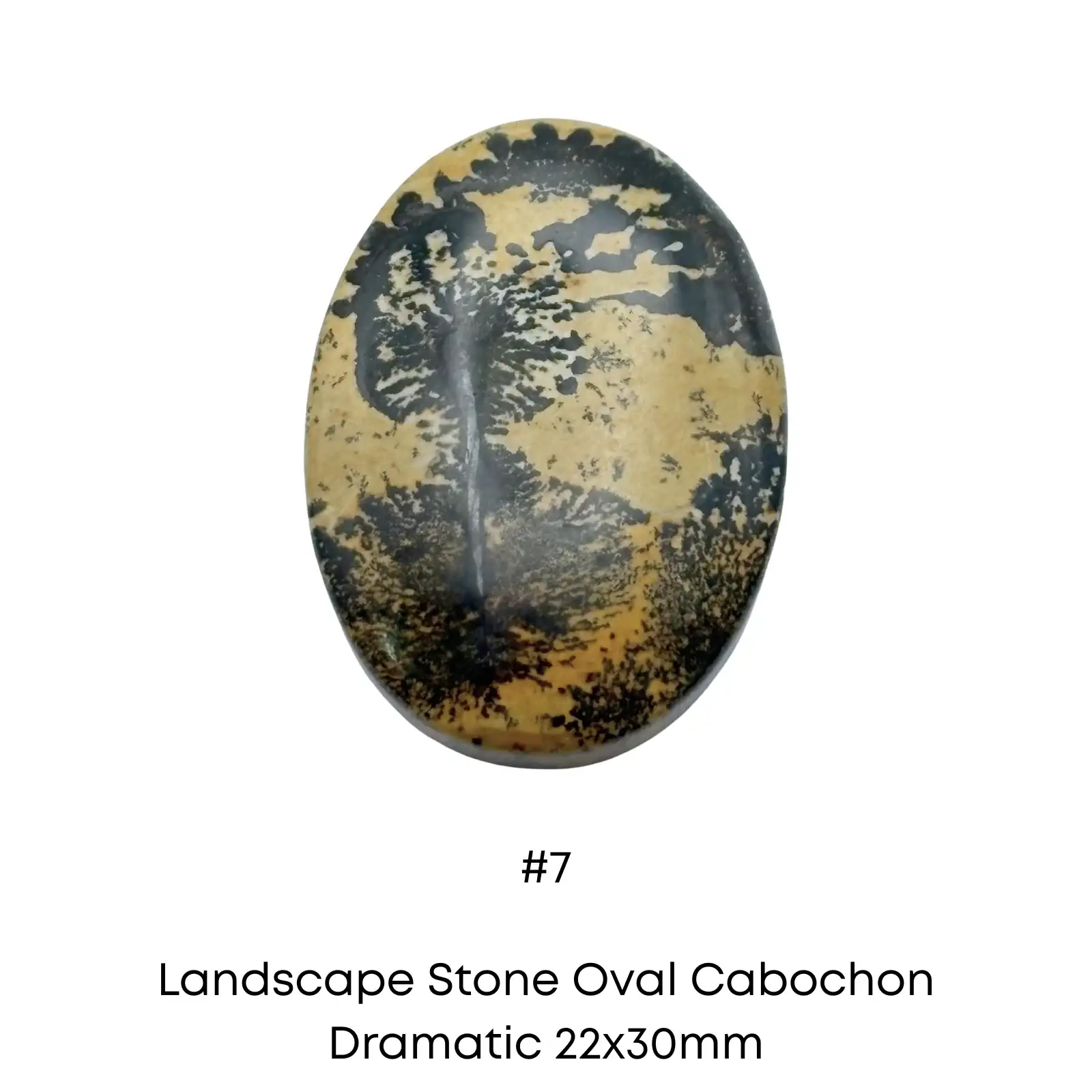 Landscape Stone Oval Cabochons, Dramatic Hue, 22x30mm - Image 9