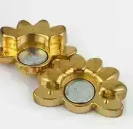 Large Flower Magnetic Clasp, for 10mm Flat Leather or Cork - Image 4