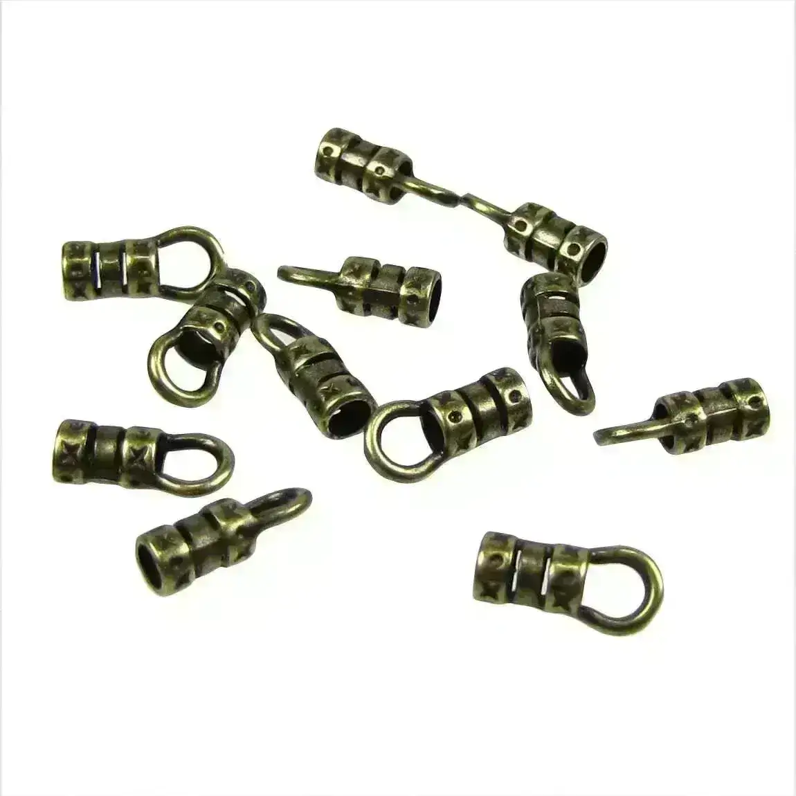 Leather or Cord Crimp Ends with Loop, 1, 1.5, 2 or 2.5mm, 6 Pcs. - Image 5