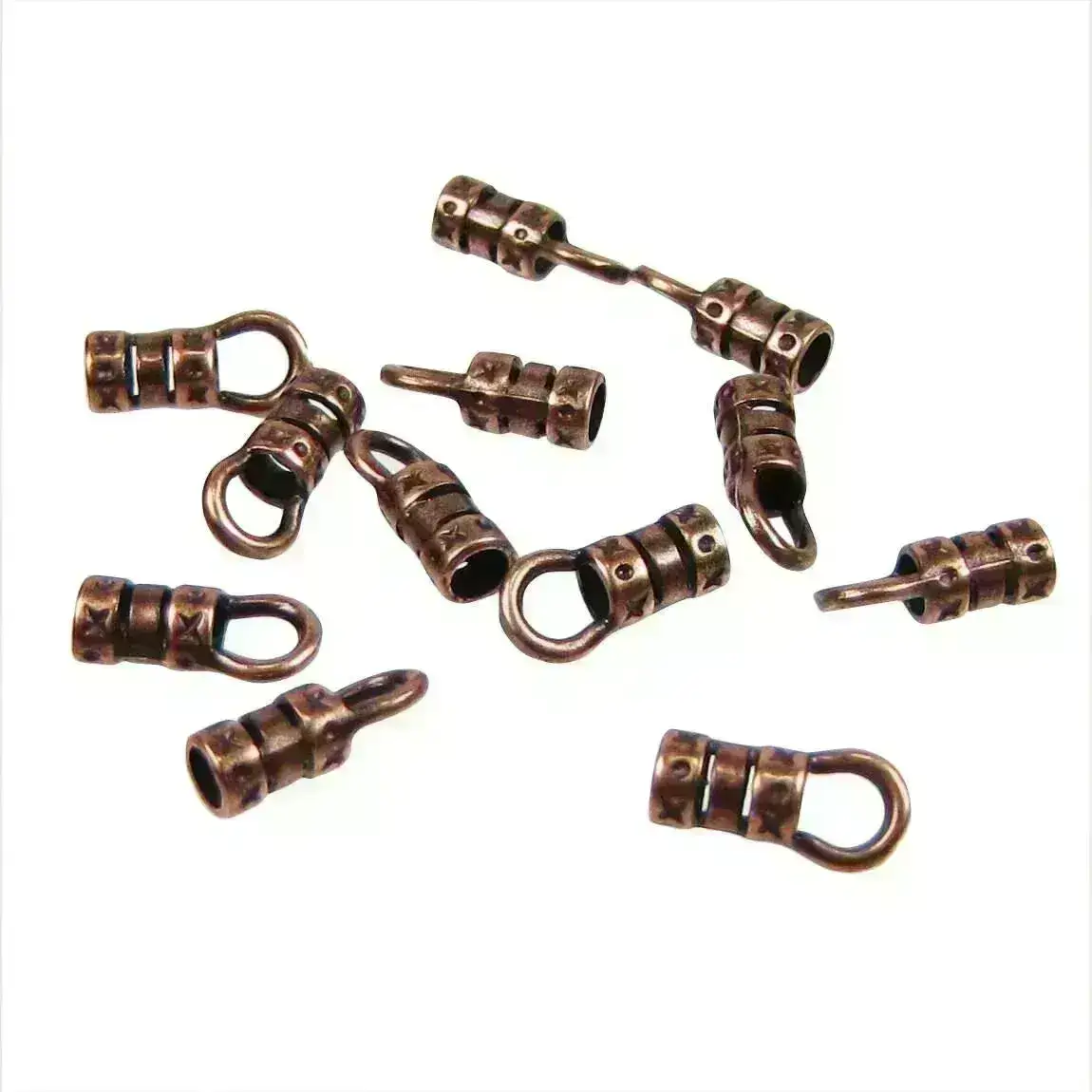 Leather or Cord Crimp Ends with Loop, 1, 1.5, 2 or 2.5mm, 6 Pcs. - Image 6