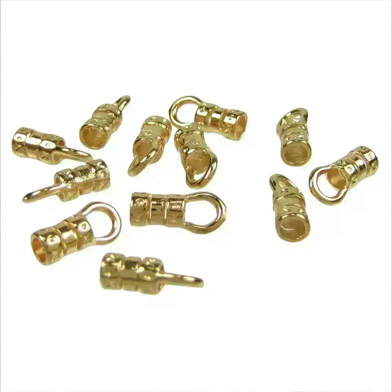 Leather or Cord Crimp Ends with Loop, 1, 1.5, 2 or 2.5mm, 6 Pcs. - Image 8