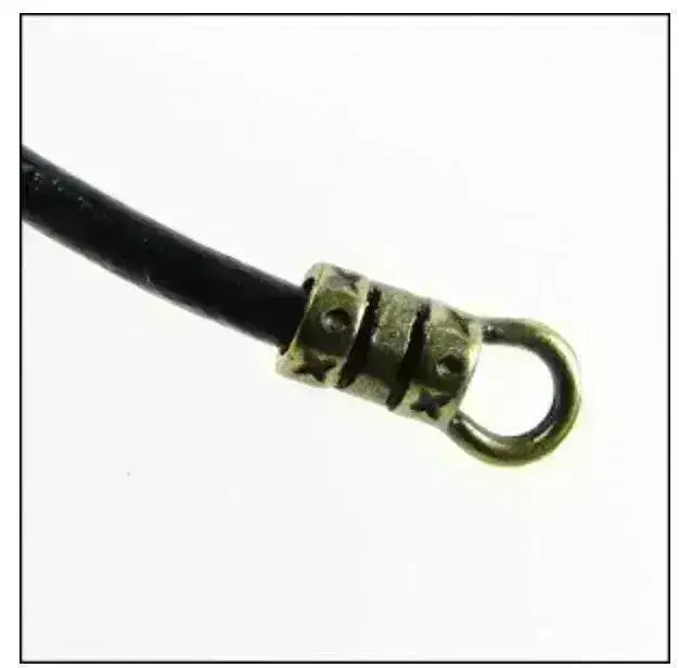 Leather or Cord Crimp Ends with Loop, 1, 1.5, 2 or 2.5mm, 6 Pcs. - Image 9
