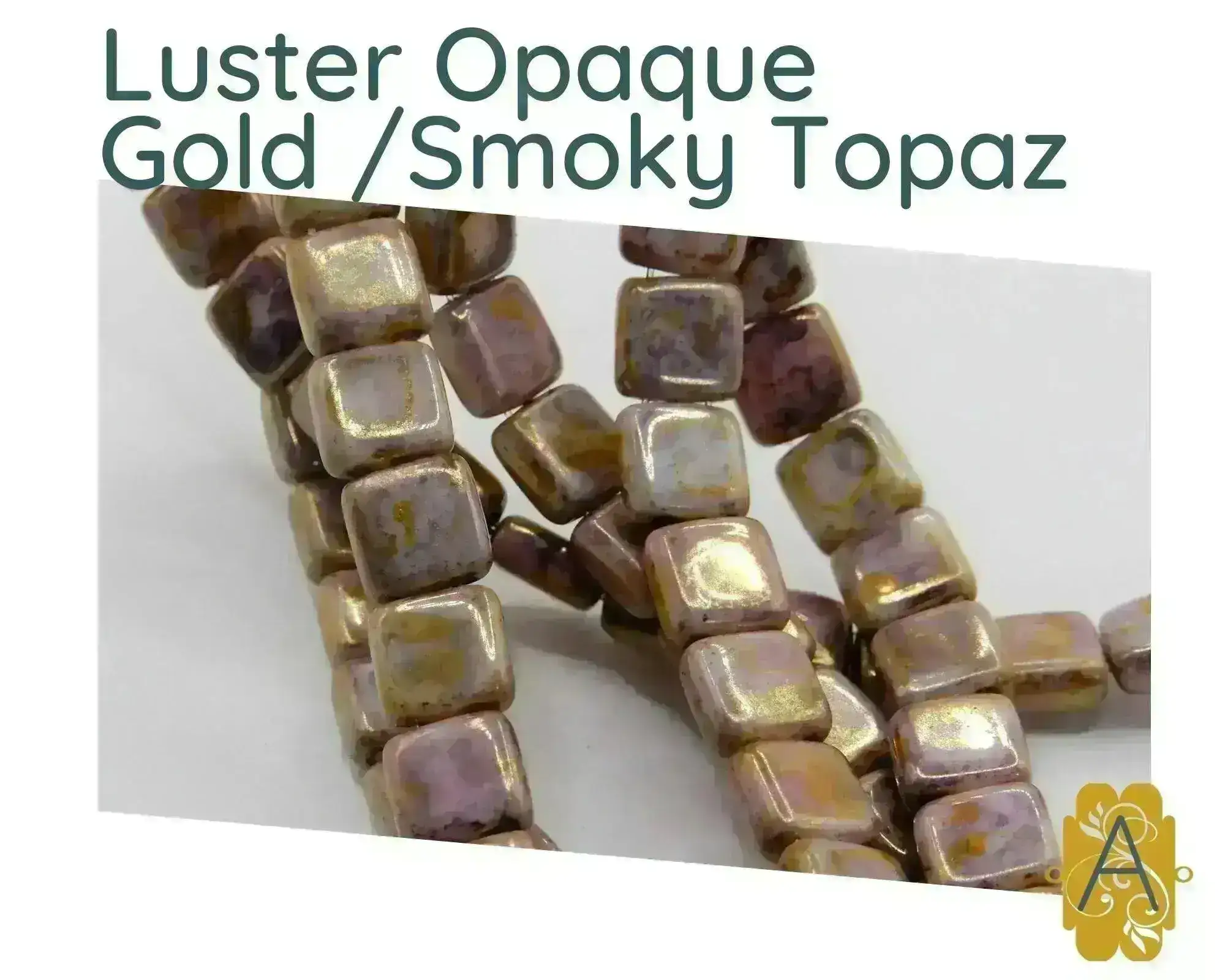 CzechMate 2-Hole Tile Beads, 6mm, Luster Opaque Collection, 5 Gorgeous Colors, 25 Beads - Image 6