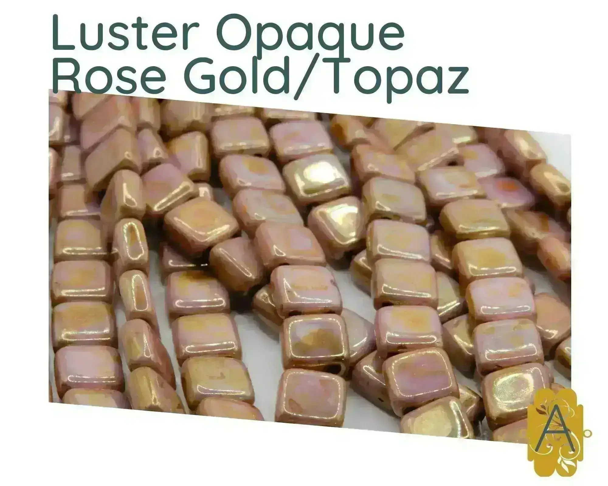 CzechMate 2-Hole Tile Beads, 6mm, Luster Opaque Collection, 5 Gorgeous Colors, 25 Beads - Image 7