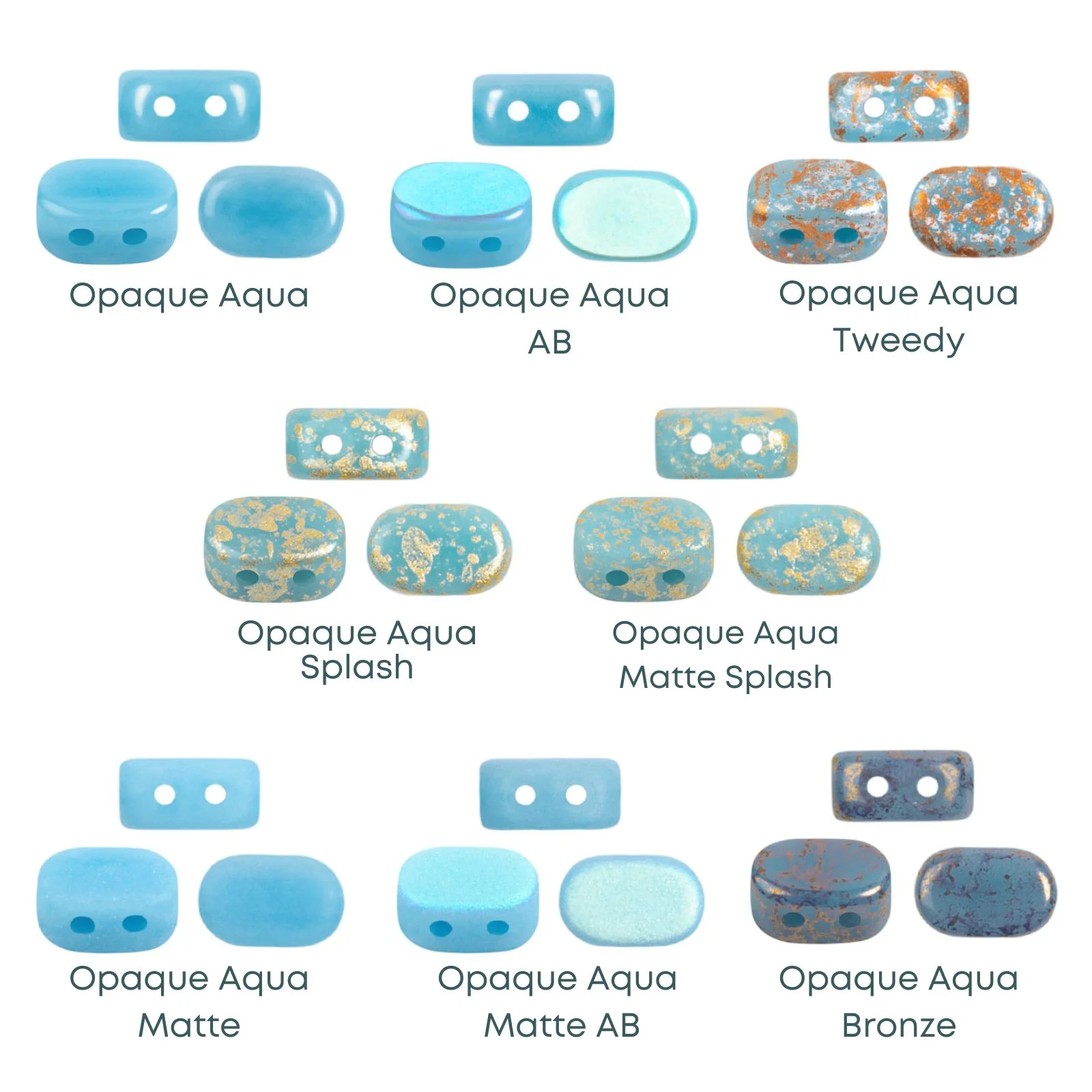Lipsi Beads par Puca, Opaque Aqua, 5g