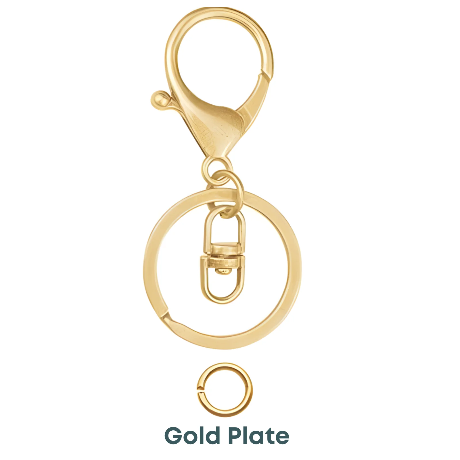 Lobster Keychain Clasp with Trigger Swivel & Ring - Image 3