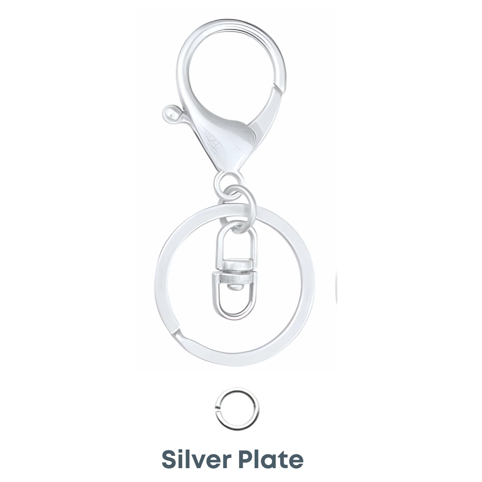 Lobster Keychain Clasp with Trigger Swivel & Ring - Image 4