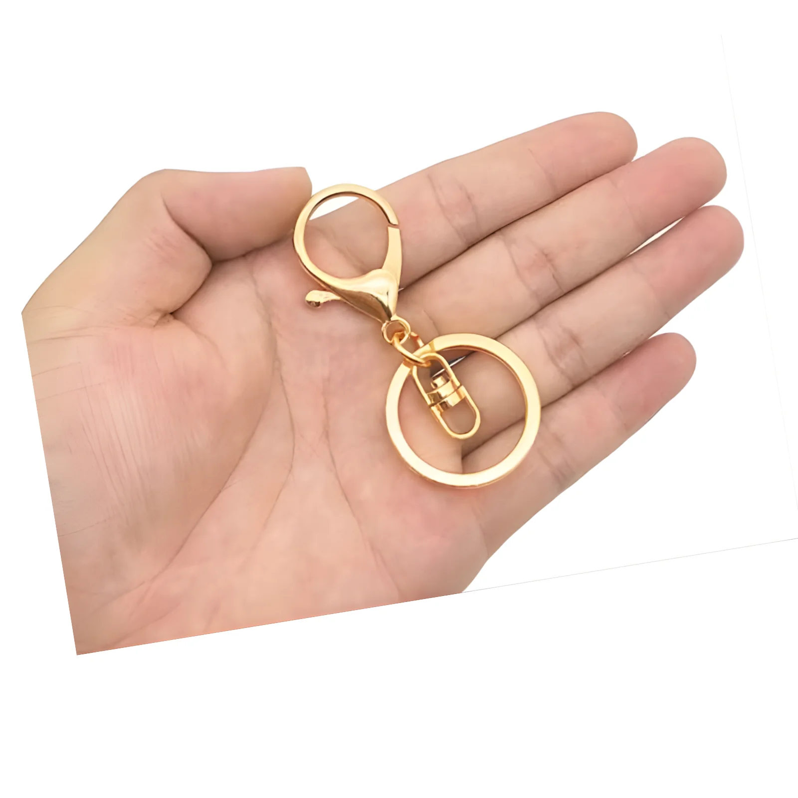Lobster Keychain Clasp with Trigger Swivel & Ring - Image 6