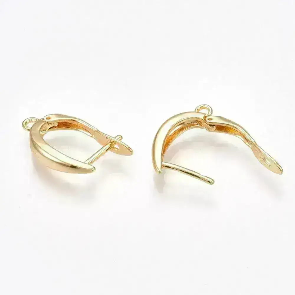 Loire 1, Leverback Earrings with Loop, in Real Platinum or 18K Gold Plate - Image 3