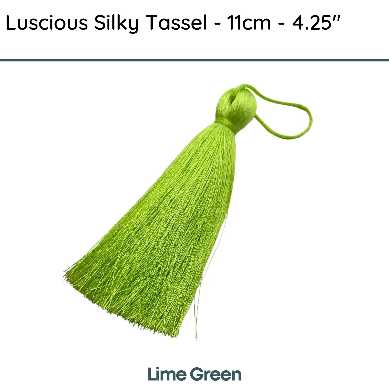 Luscious Silky Tassel, Lime Green, 11cm