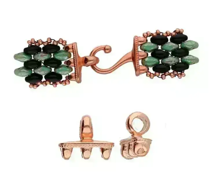 Cymbal Mesaria III, Superduo Bead Hook & Eye Clasp, 1 set - Image 5