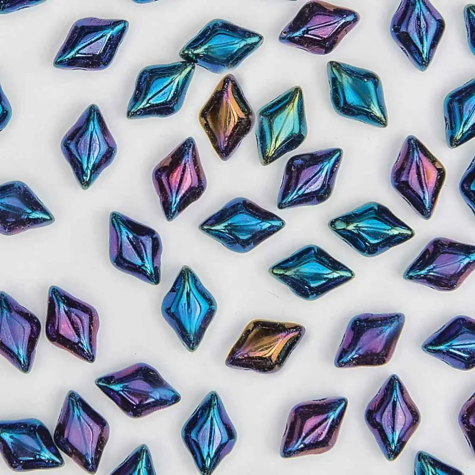Mini Gemduos Beads, Jet Blue Iris, 5g.