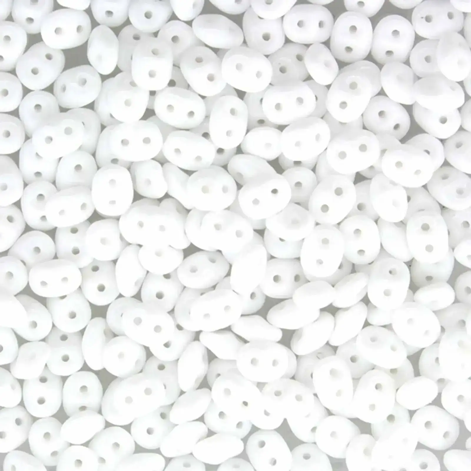 Miniduo Beads, Chalk, 10g.