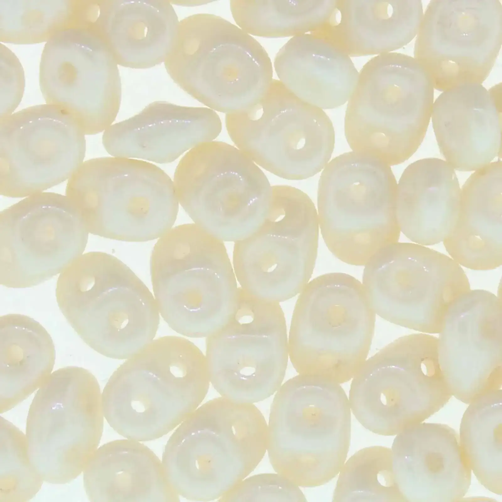 Miniduo Beads, Chalk Orange Luster, 10g.