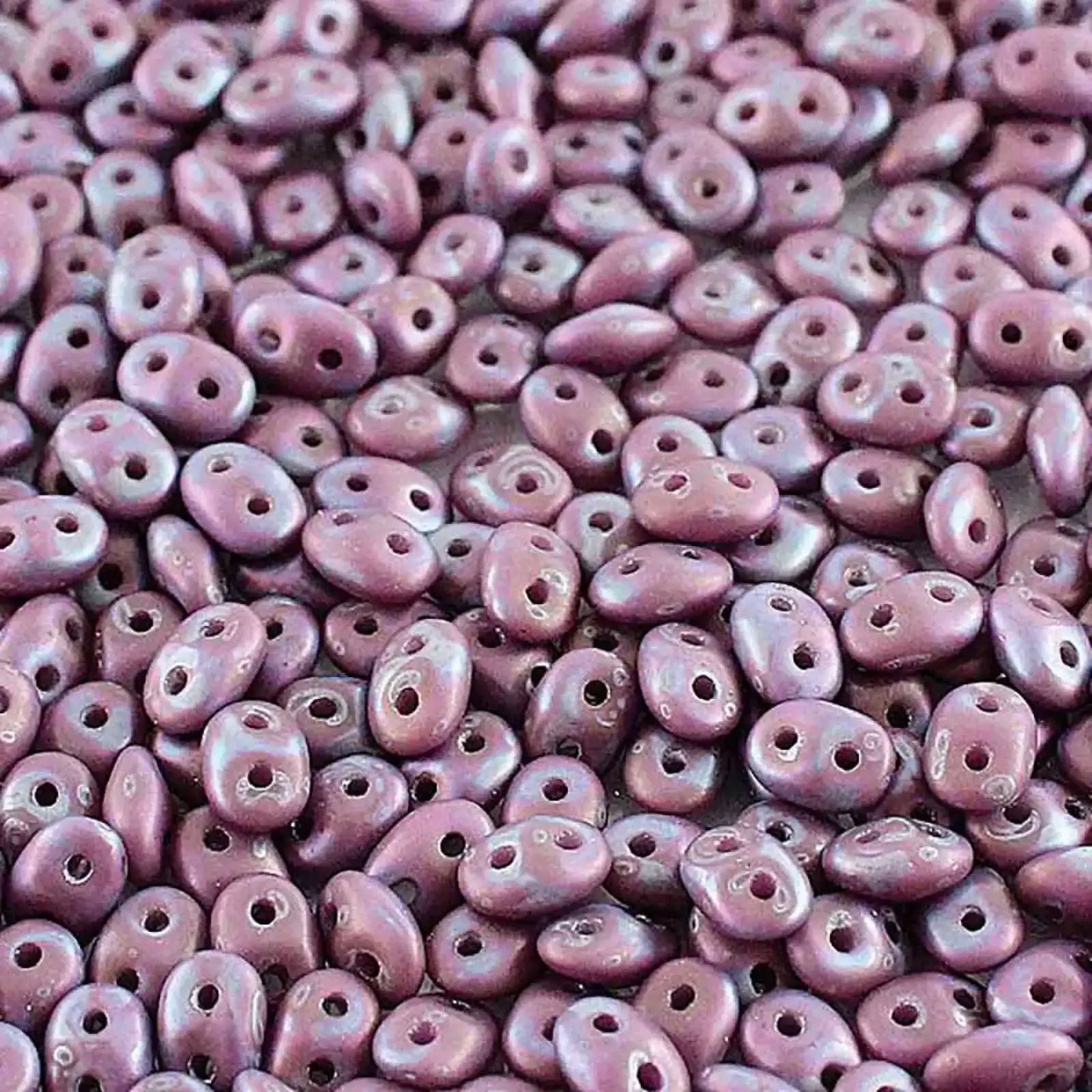 Miniduo Beads, Nebula Violet Matte, 10g.