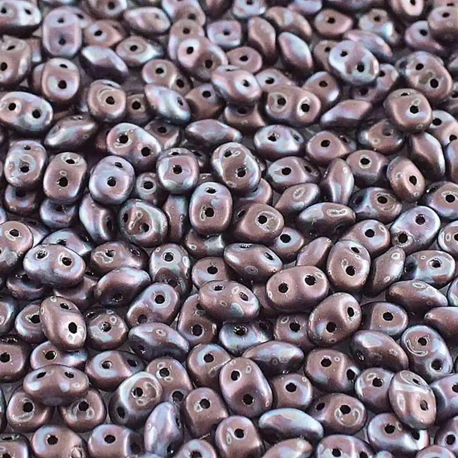 Miniduo Beads, Nebula Jet Matte, 10g.