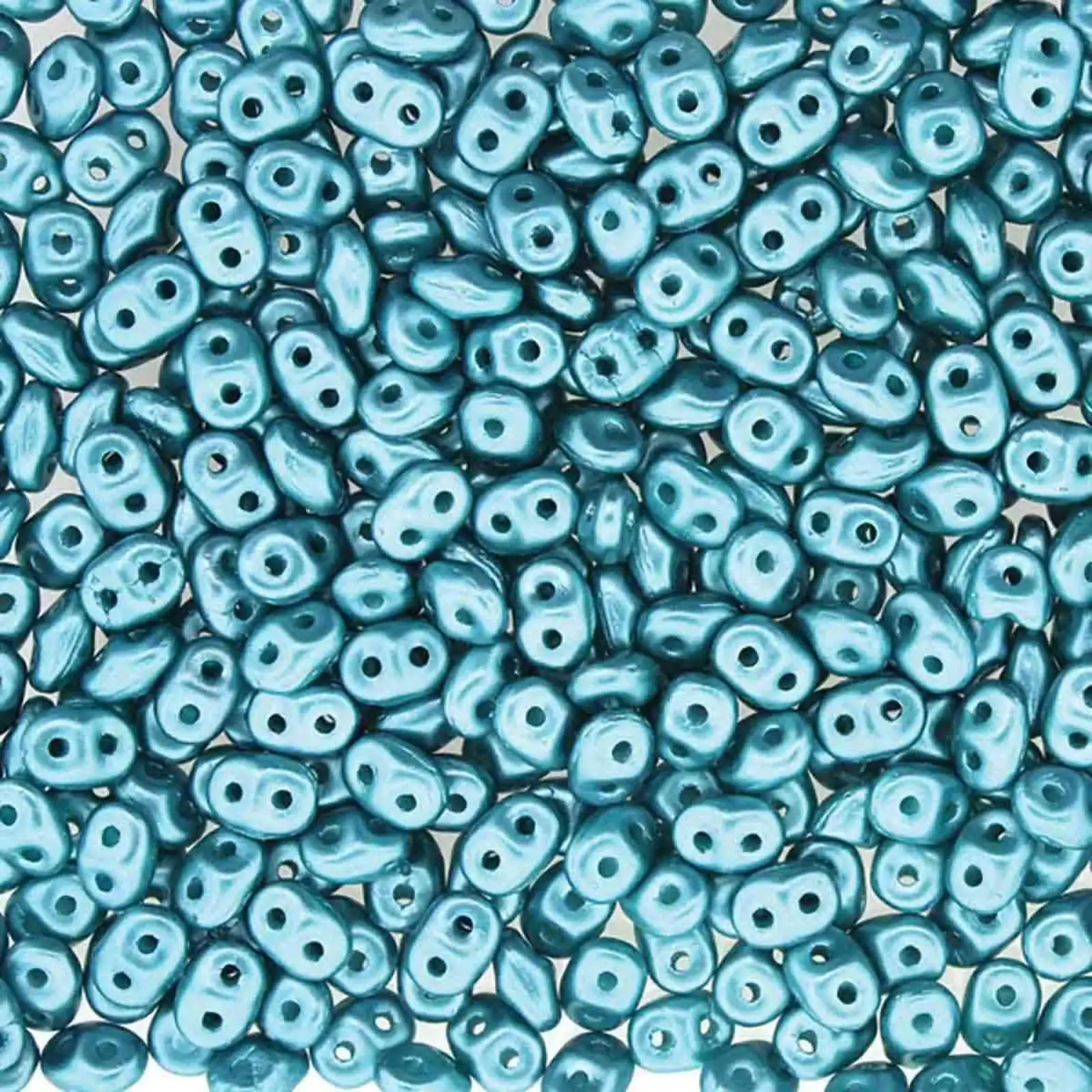 MIniduo Beads, Pastel Emerald, 10g.