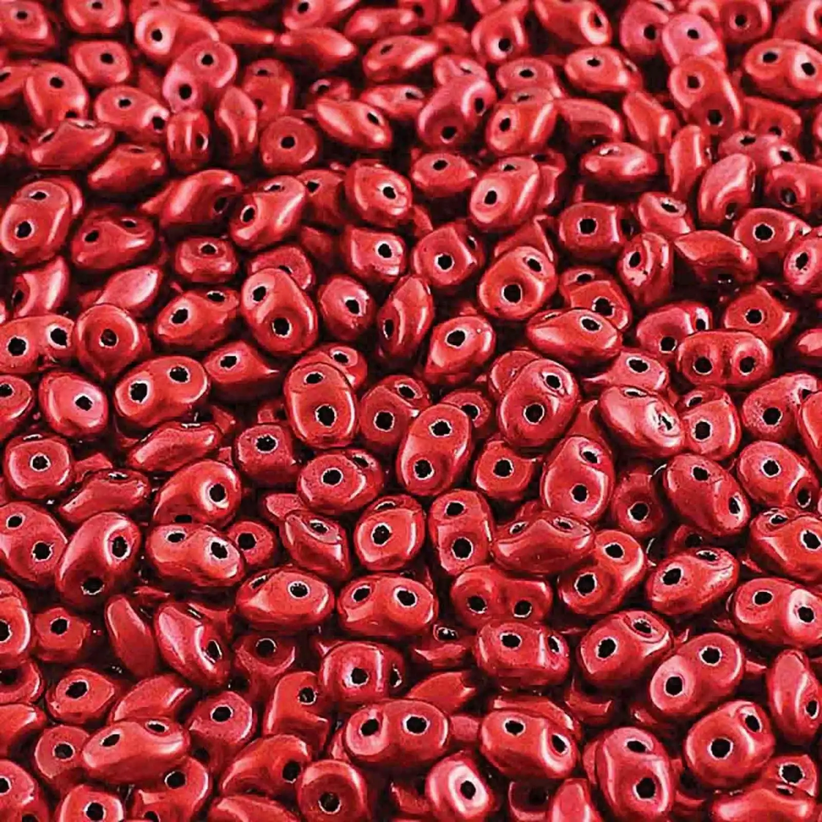 Miniduo Beads, Metalust Lipstick Red, 10g.