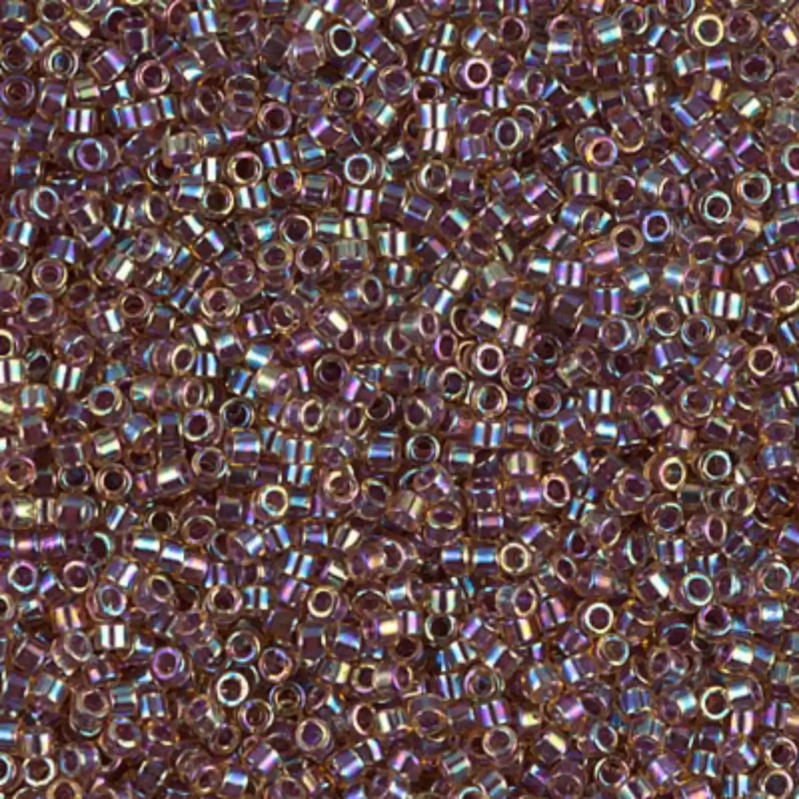 Miyuki 11/0 Delica Beads, DB091, Light Topaz Berry Lined, 5 grams