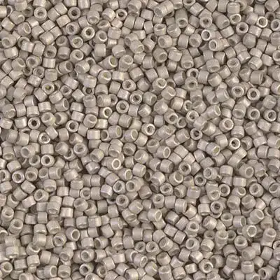11/0 Miyuki Delica Beads, DB1176, Galvanized Matte Ash Gray