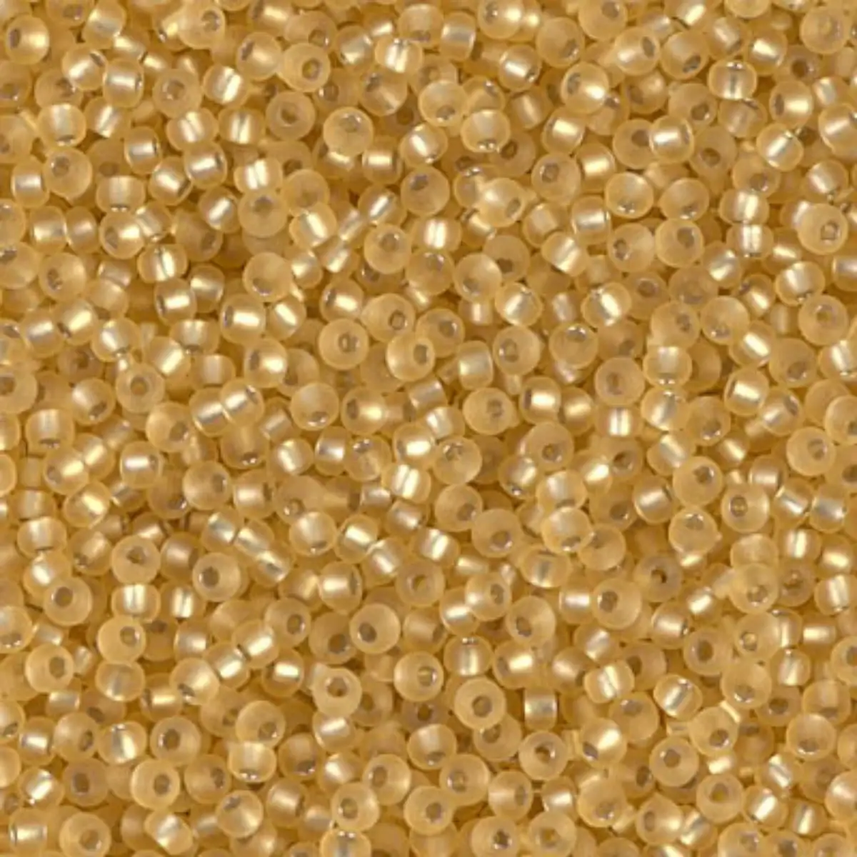 Miyuki 11/0 Seed Beads, 11-0003F, Matte Silver Lined Gold, 10g