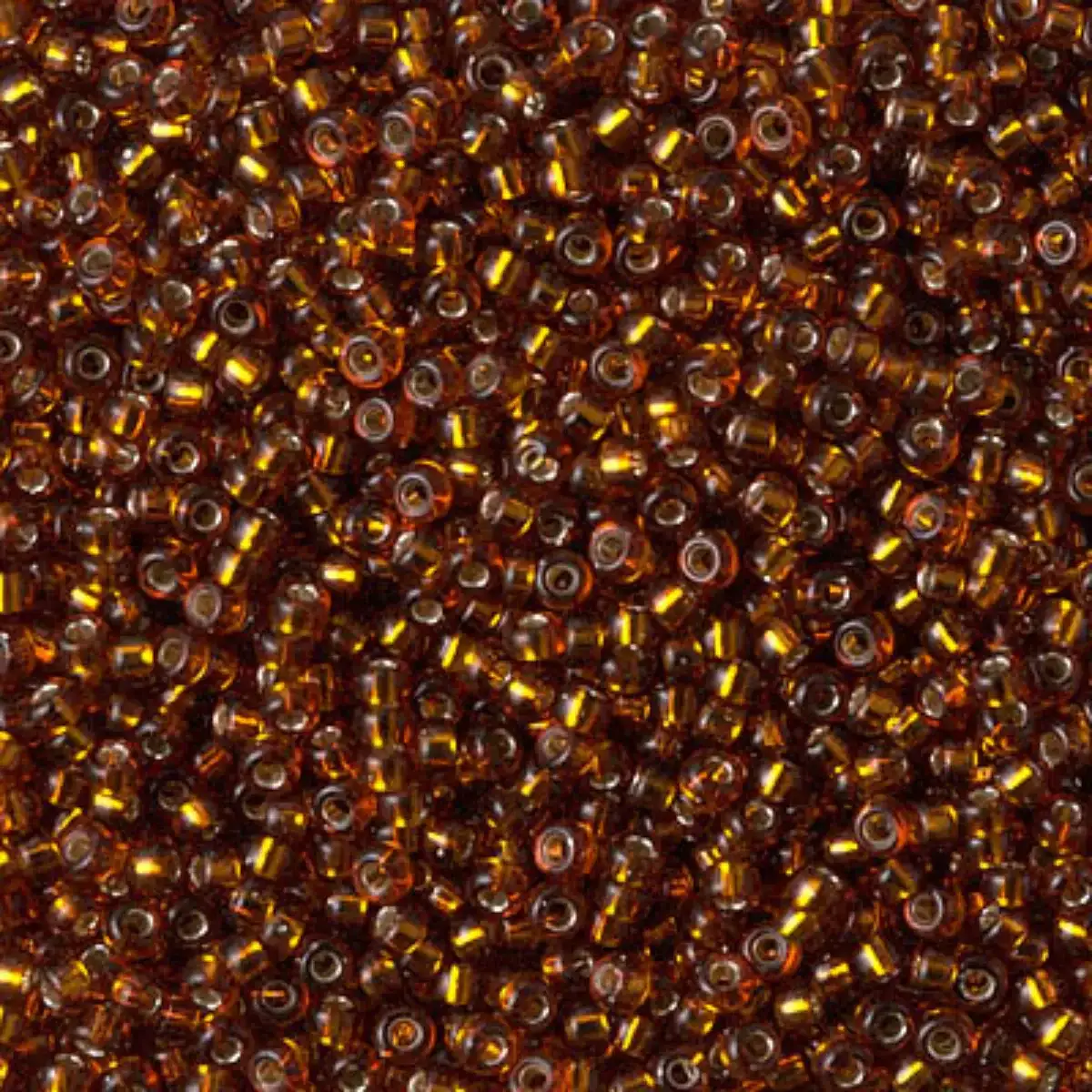 Miyuki 11/0 Seed Beads, 11-0005, Silver Lined Dark Topaz, 10g