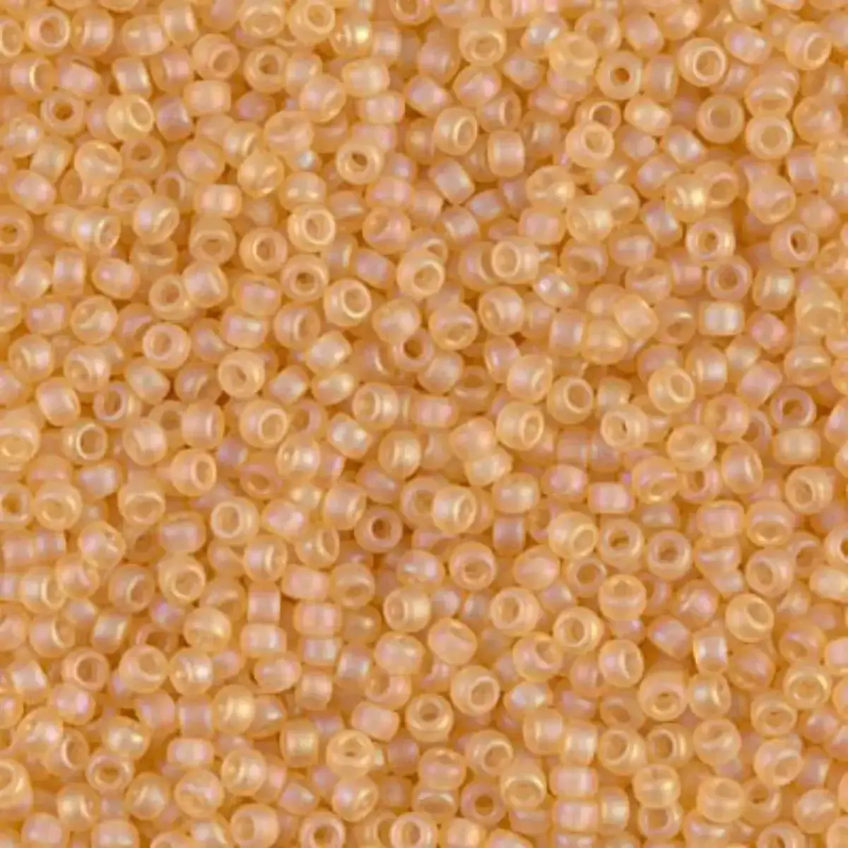 Miyuki 11/0 Seed Beads, 11-0132FR, Matte Transparent Light Topaz AB, 10g