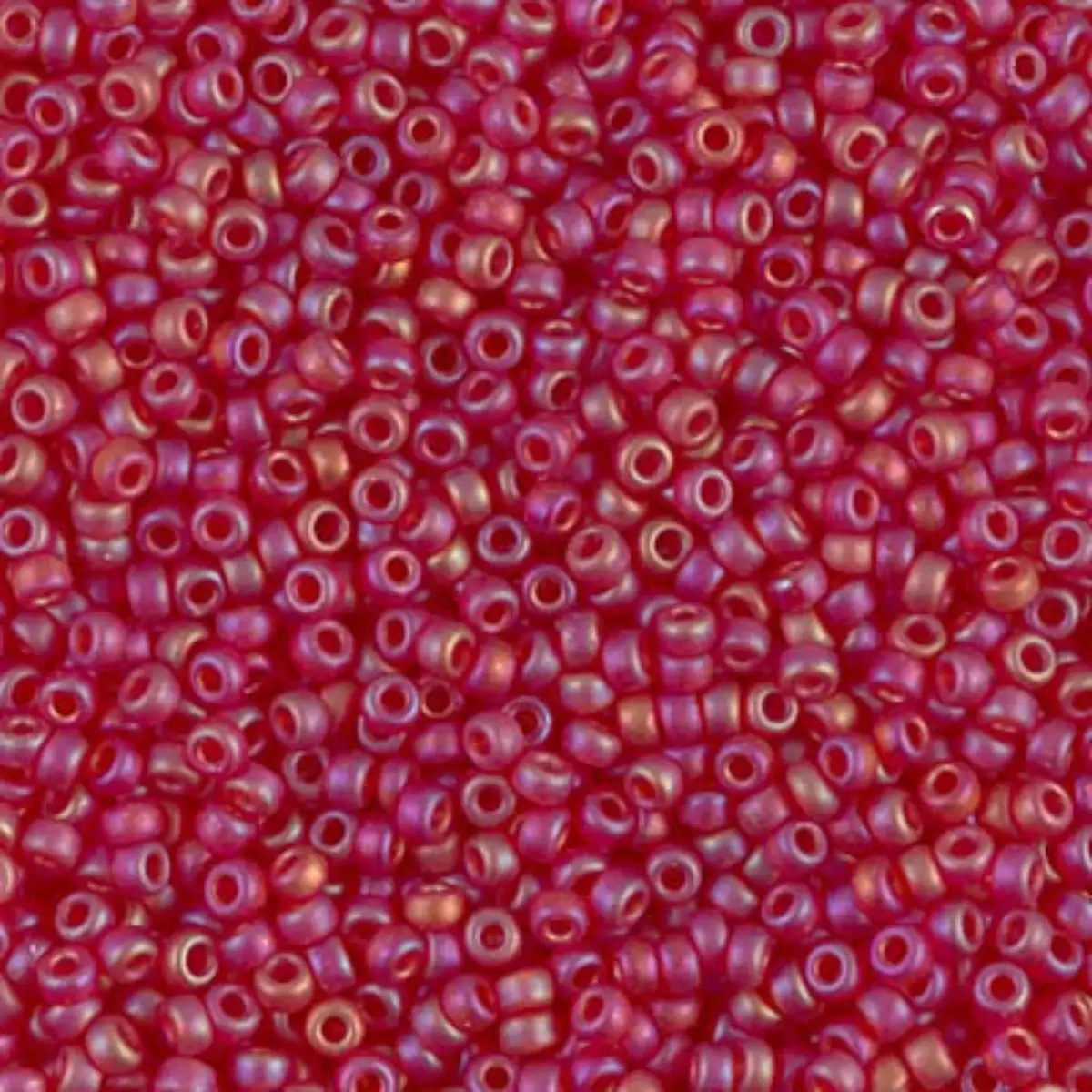 Miyuki 11/0 Seed Beads, 11-0141FR, Matte Transparent Red AB, 10g