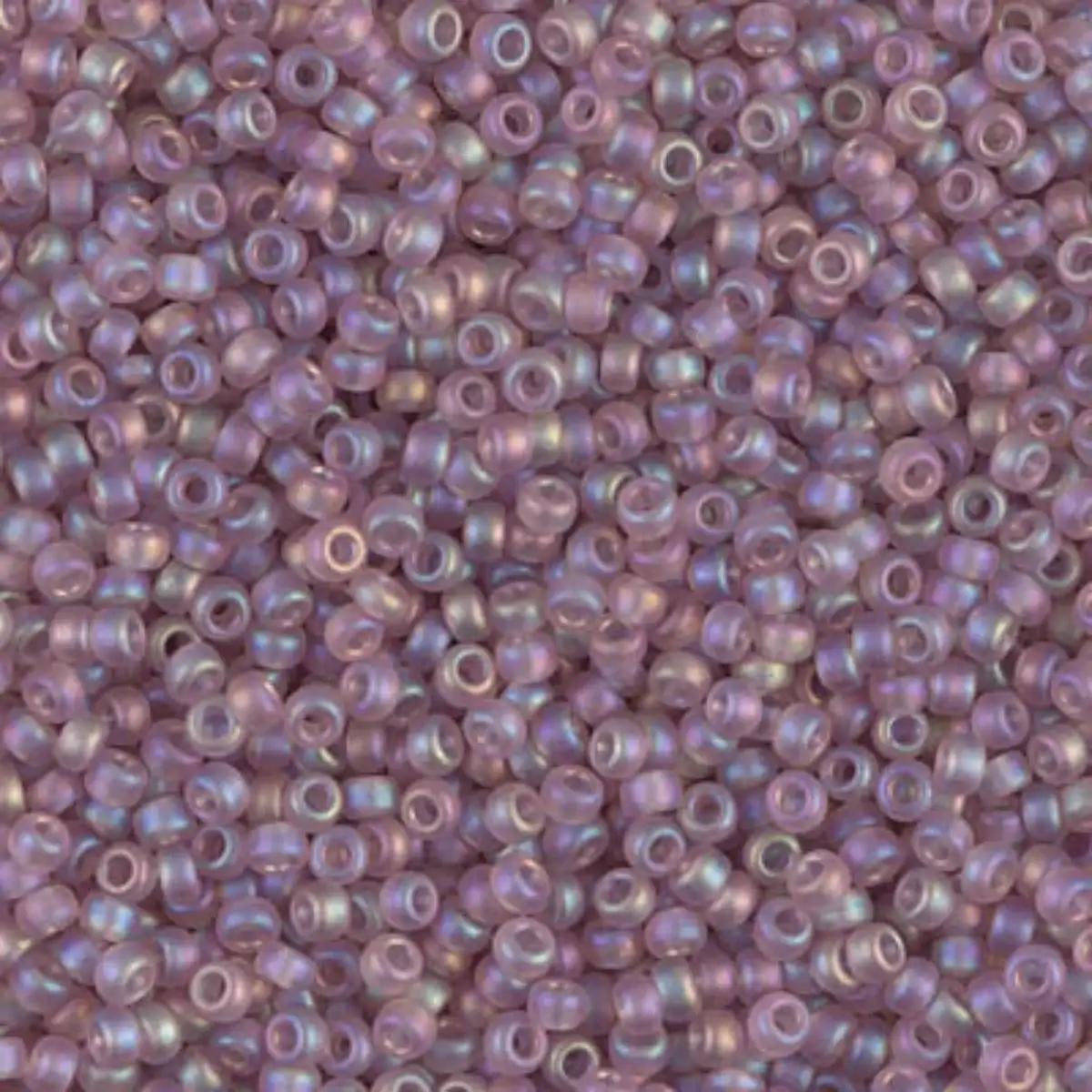 Miyuki 11/0 Seed Beads, 11-0142FR, Matte Transparent Smoky Amethyst AB, 10g